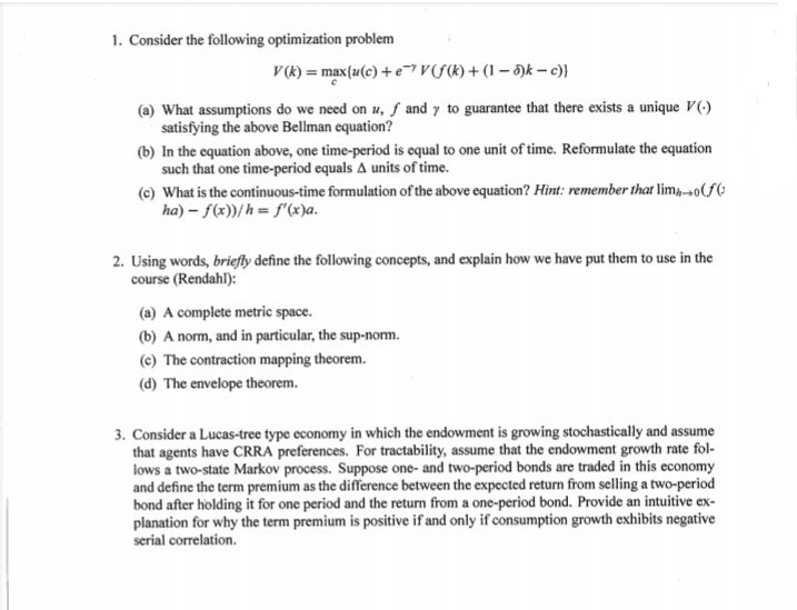 1 denotes employment and 0 unemployment. Consider an arbitrary process of consumption