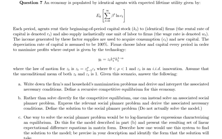economy. How will this affect the (average) equilibrium real interest rate?Question 3