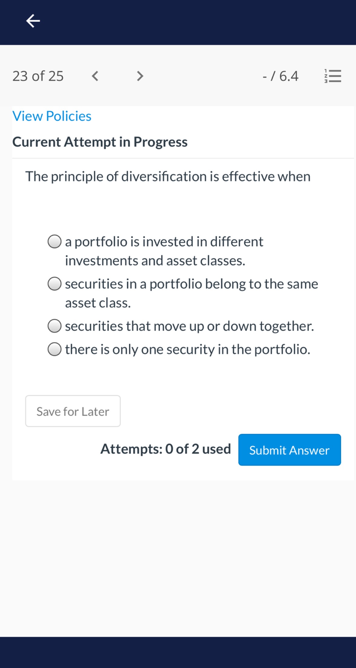 23 of 25 ( > - / 6.4 E View Policies