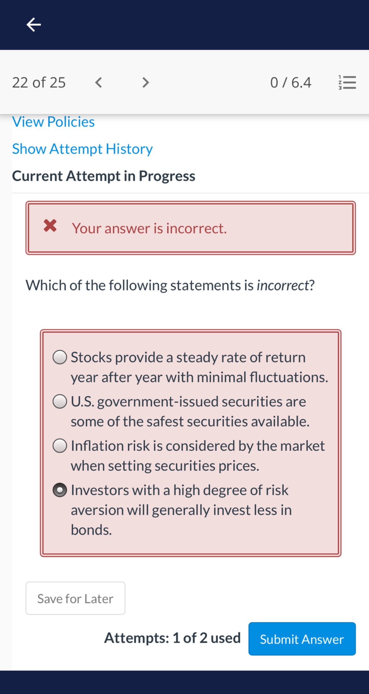 move up or down together. O there is only one security in