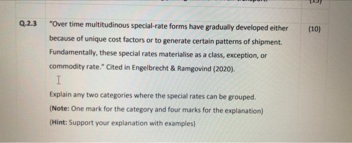 because of unique cost factors or to generate certain patterns of shipment.