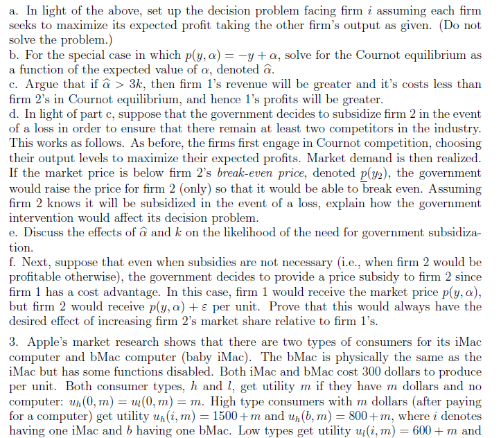 for the seller? Give an economic explanation of the comparison. 1. Consider