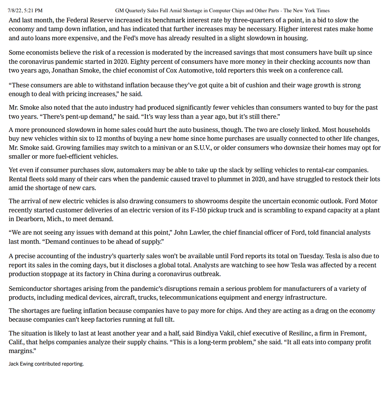 US. Auto Sales General Motors, Toyota and Honda reported substantial declines in