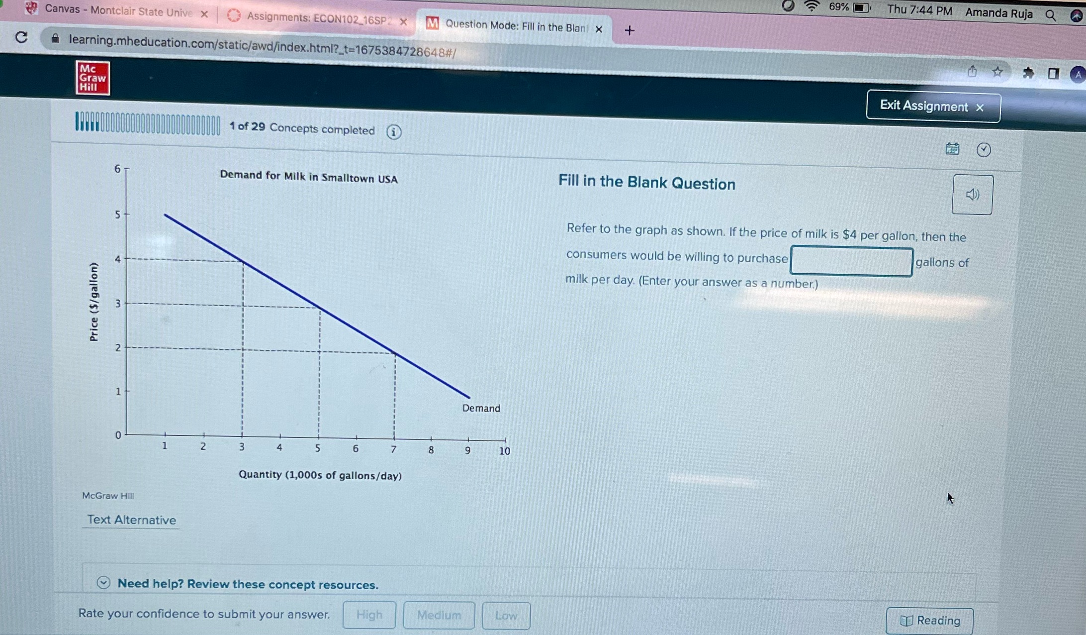 ECON102 16SP2 x M Question Mode: Fill in the Blank X +