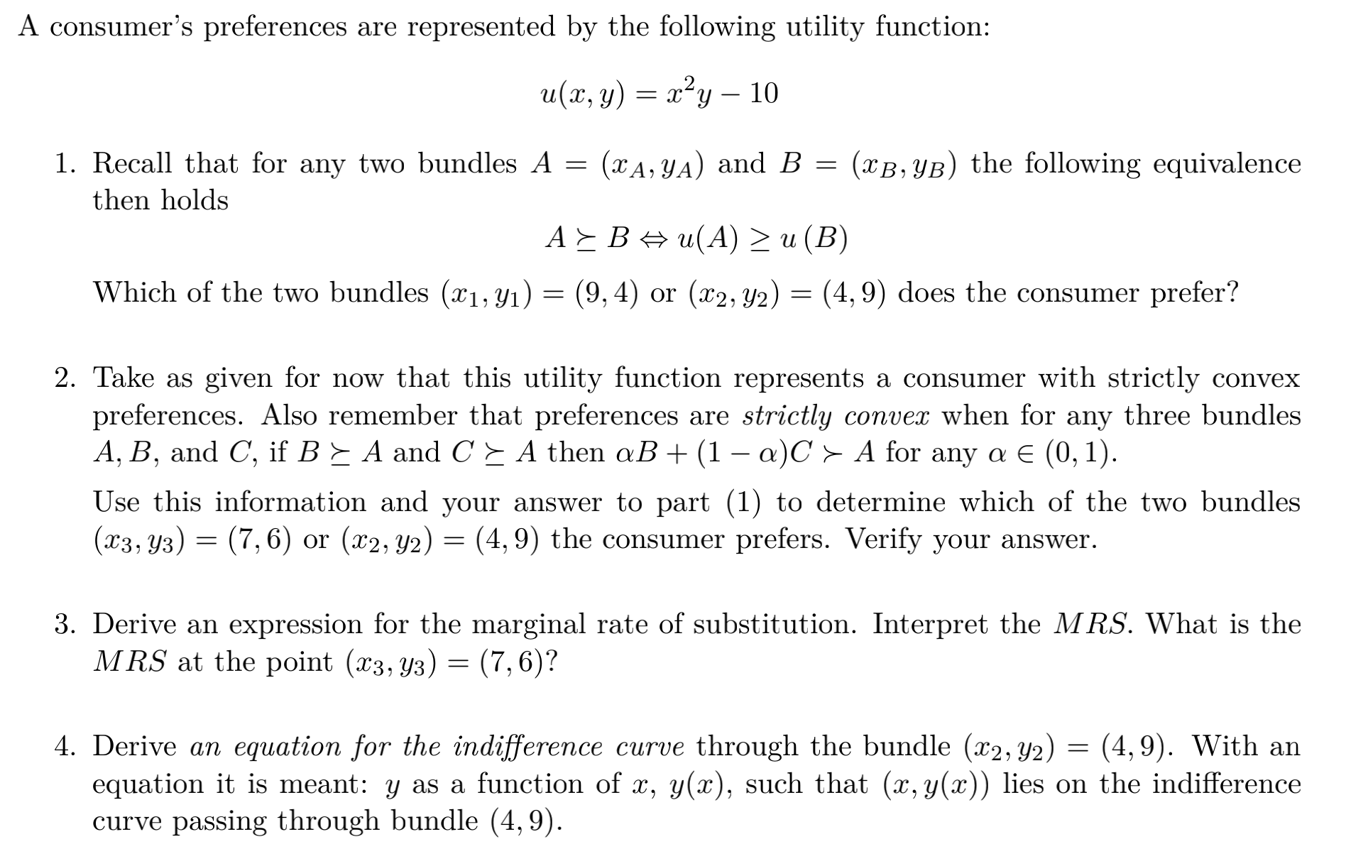 y) = $23; 10 1. Recall that for any two bundles A