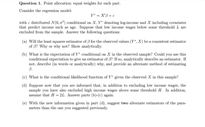 and Vu,|xi] = of. Consider the estimator / that minimizes Q(3) =