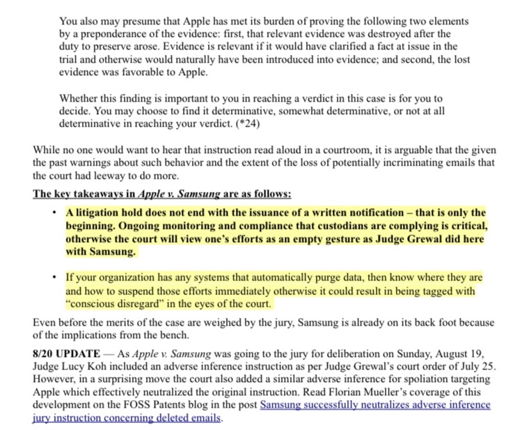 preservation in e-discovery3. Explain what issues were raised in this article and