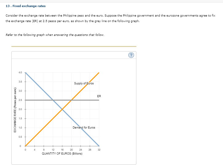  13. 13 . Fixed exchange rates Consider the exchange rate between