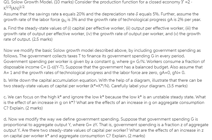 government recurrent expenditure, G. investment, /, gross domestic product, Y, and population.