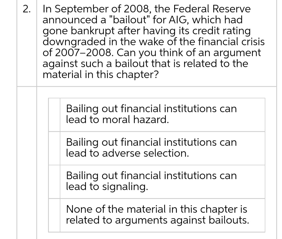 I is caused by asymmetric information. Only situation II is caused by