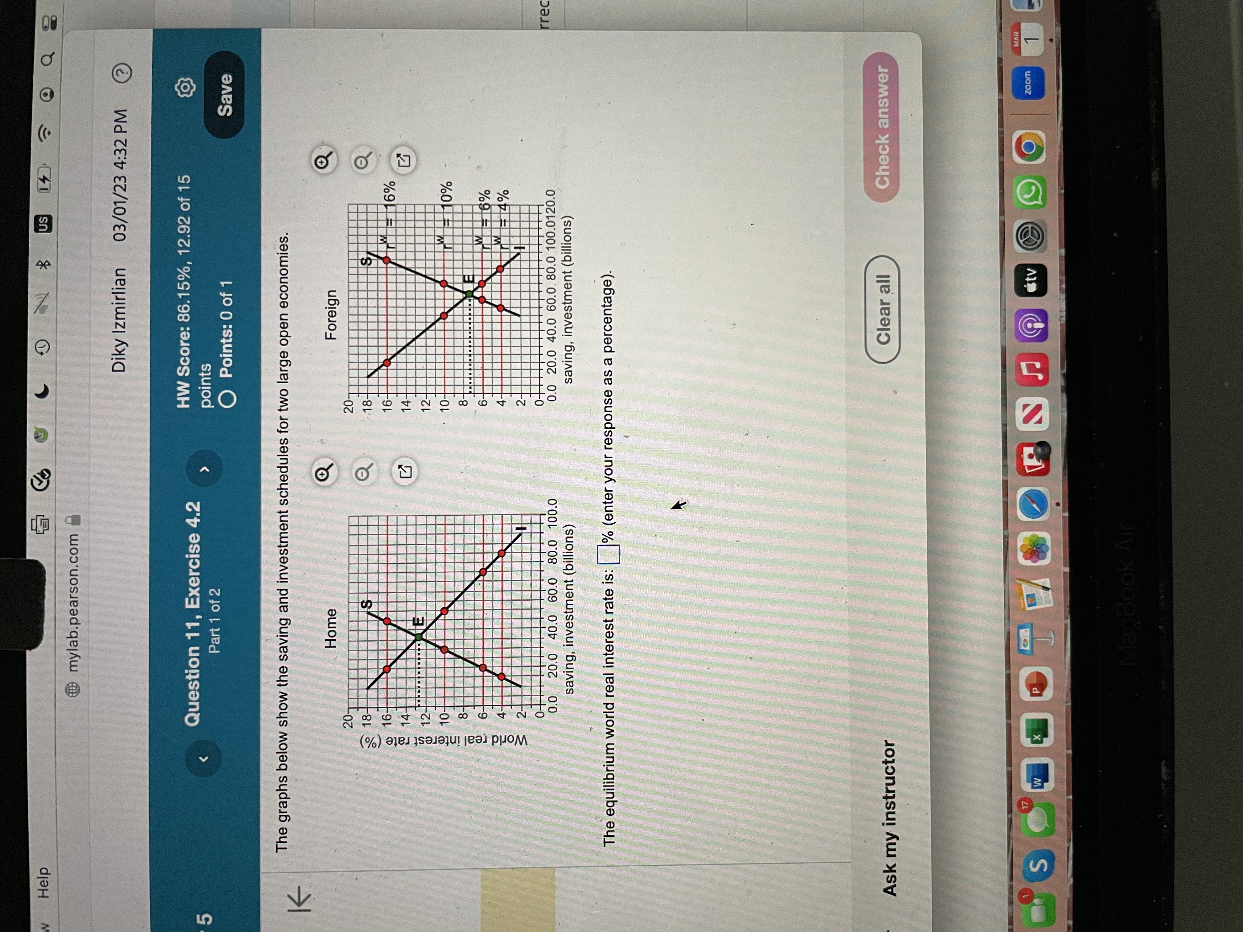 Izmirlian 03/01/23 4:32 PM pter 5 Question 12, Exercise 4.4 HW Score: