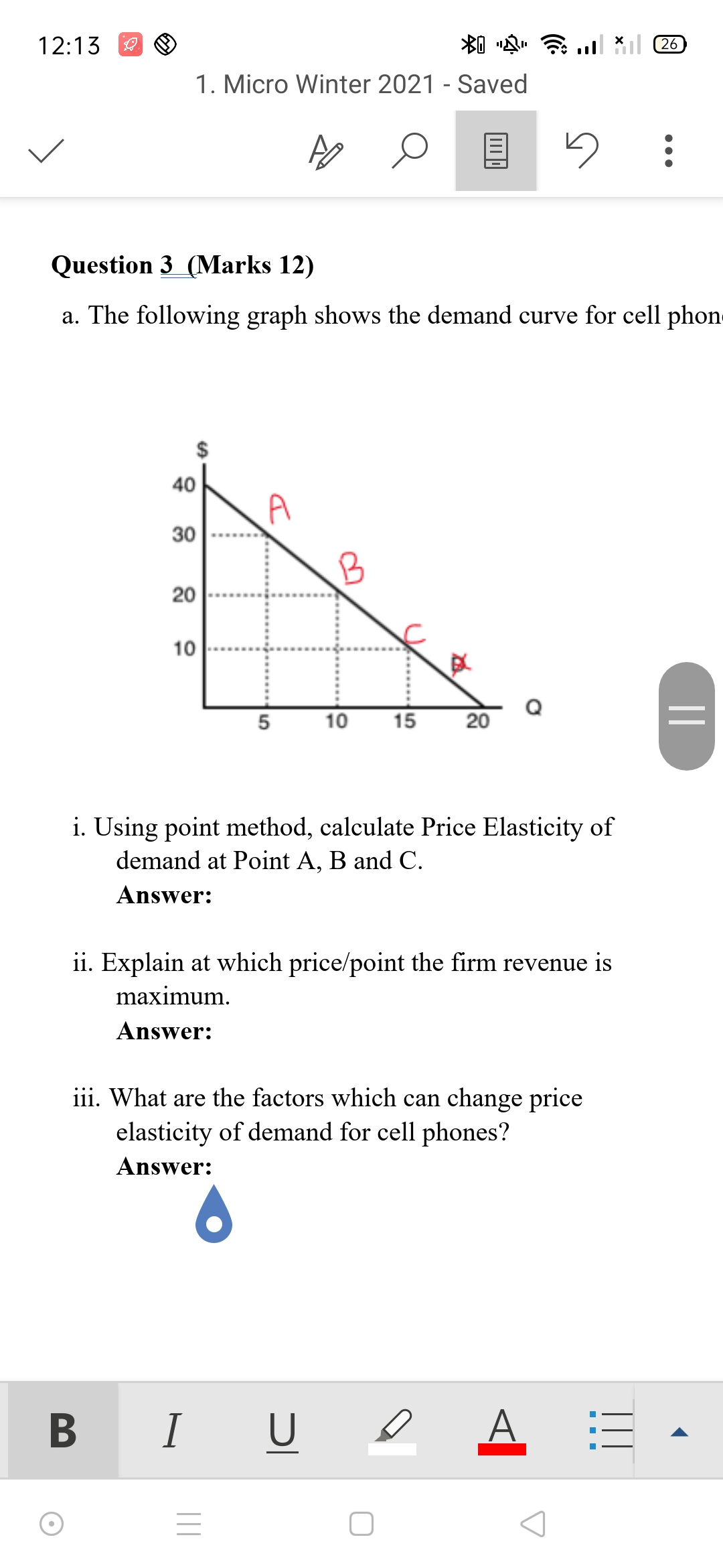 curve for cell phon 40 A 30 .... B 20 ........j..... 10