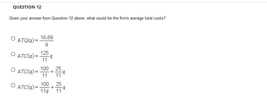 have actually solved for is total variable costs, because the fixed component
