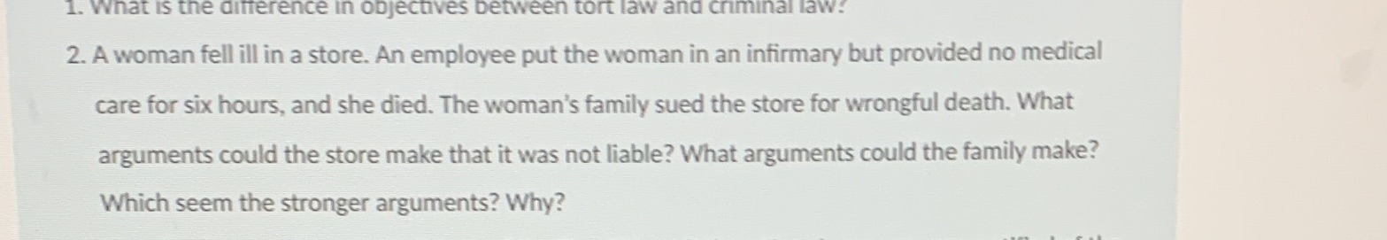  Explain your reasoning 1. What is the difference in objectives between