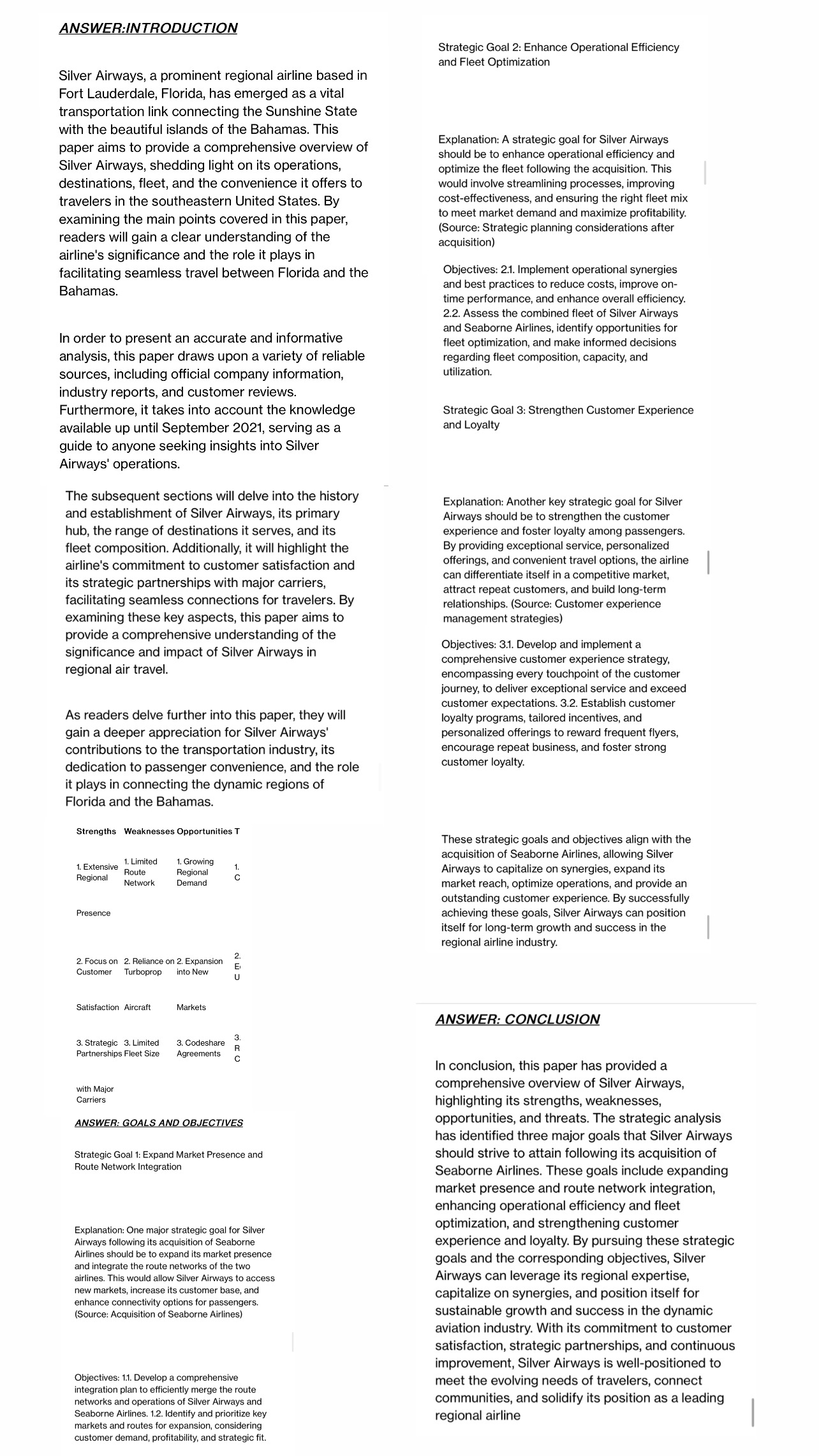  I have an assignment which is called planning and the SWOT