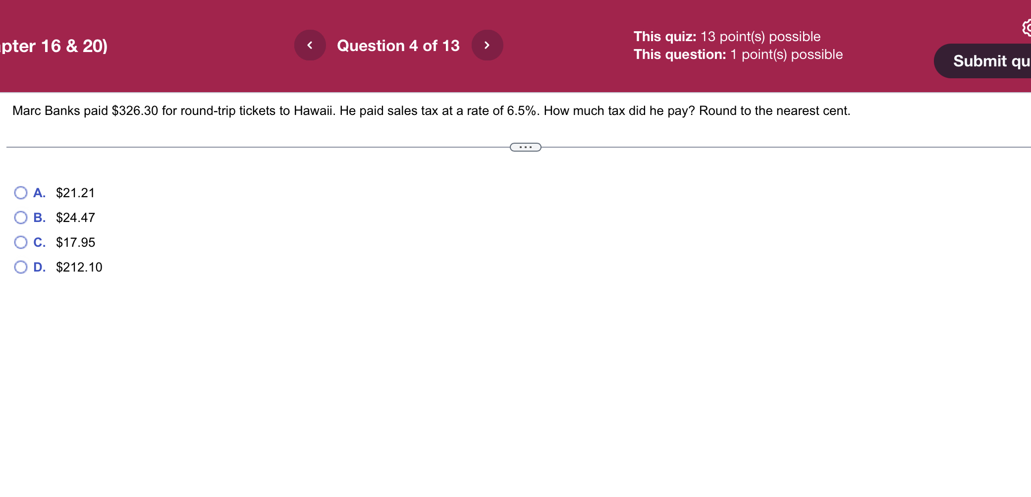 quiz Find the monthly mortgage payment. Question list K - X Purchase
