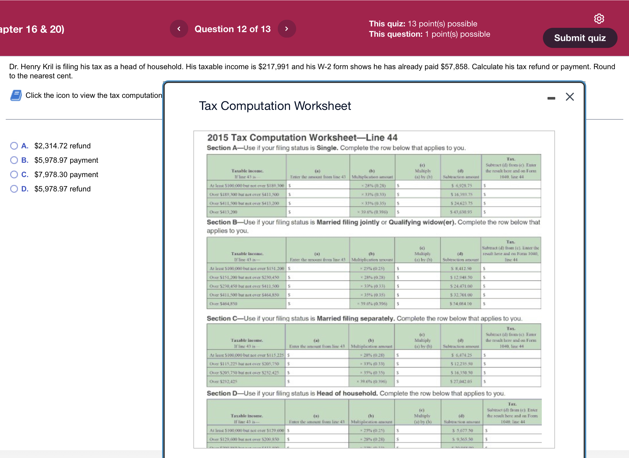 payment of principal and interest table Monthly Payment of Principal and Interest