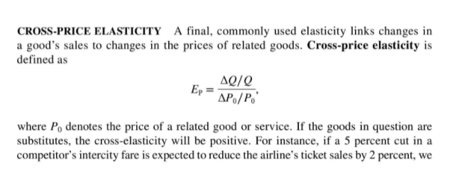 use Coss Price elasticity formula : CROSS-PRICE ELASTICITY A final, commonly used