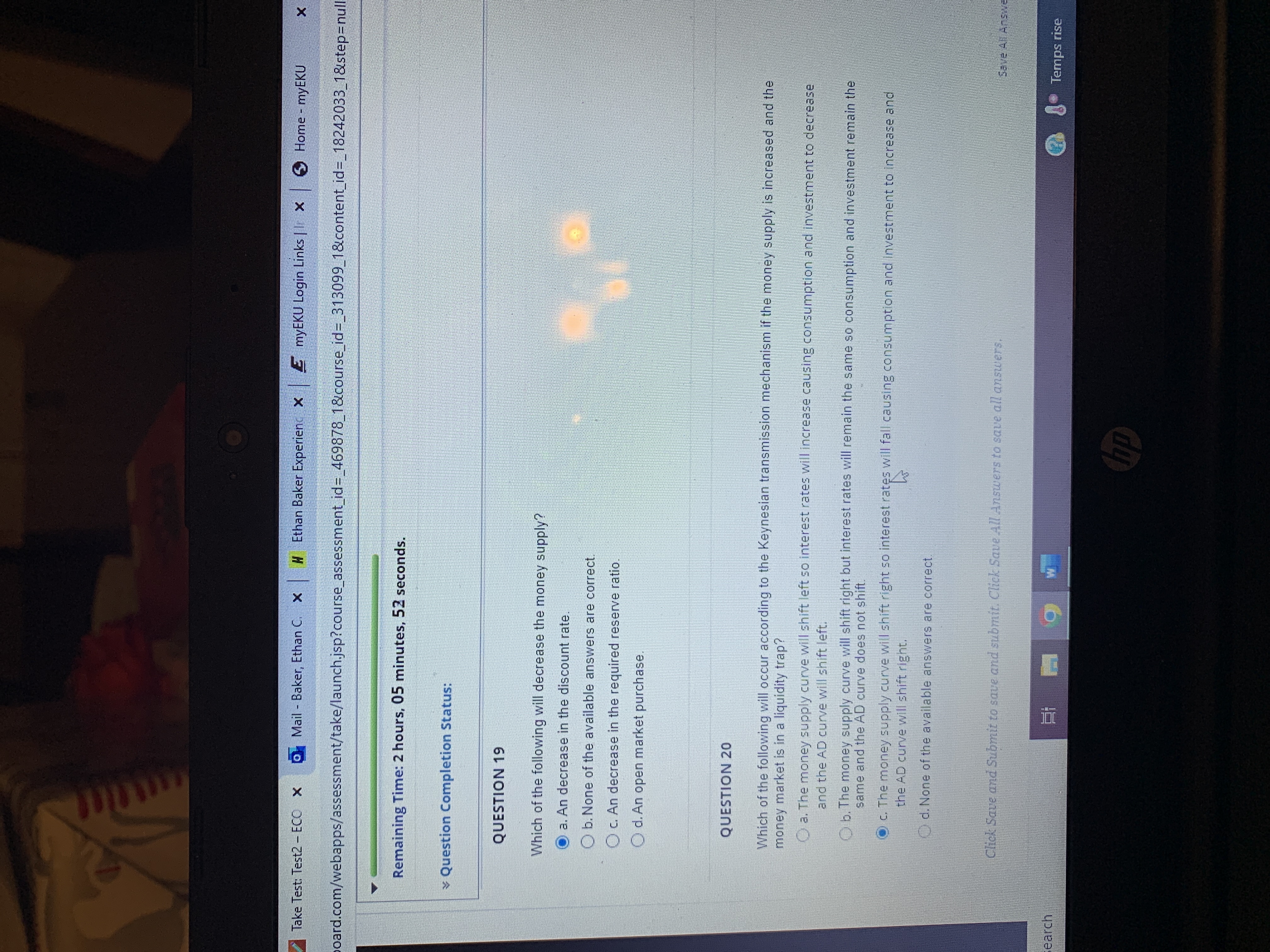 Take Test: Test2 - ECO x Mail - Baker, Ethan C.