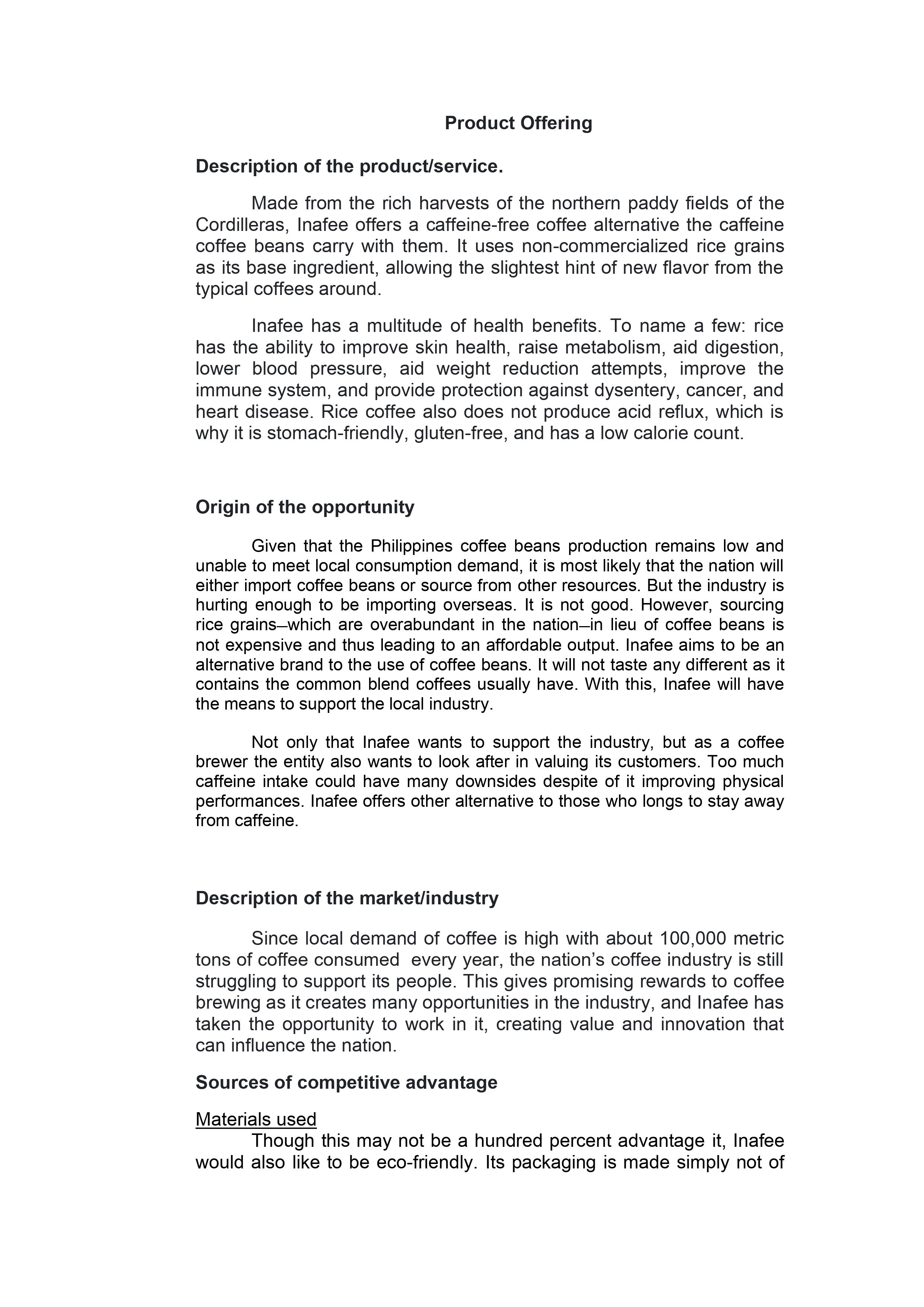  Please help me make a DEMAND AND SUPPLY for our business