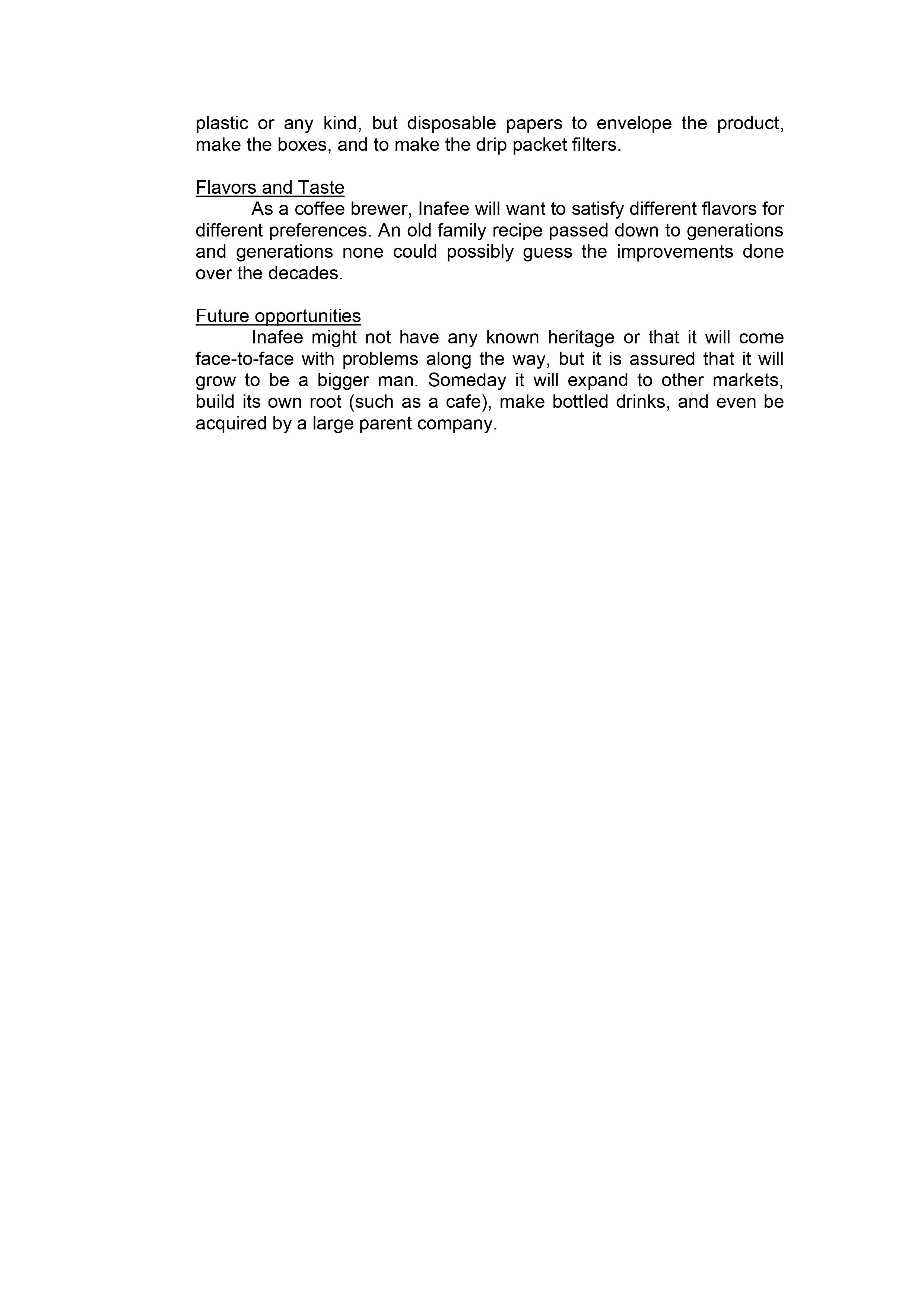 "rice coffee in a drip" Product Offering Description of the product/service. Made