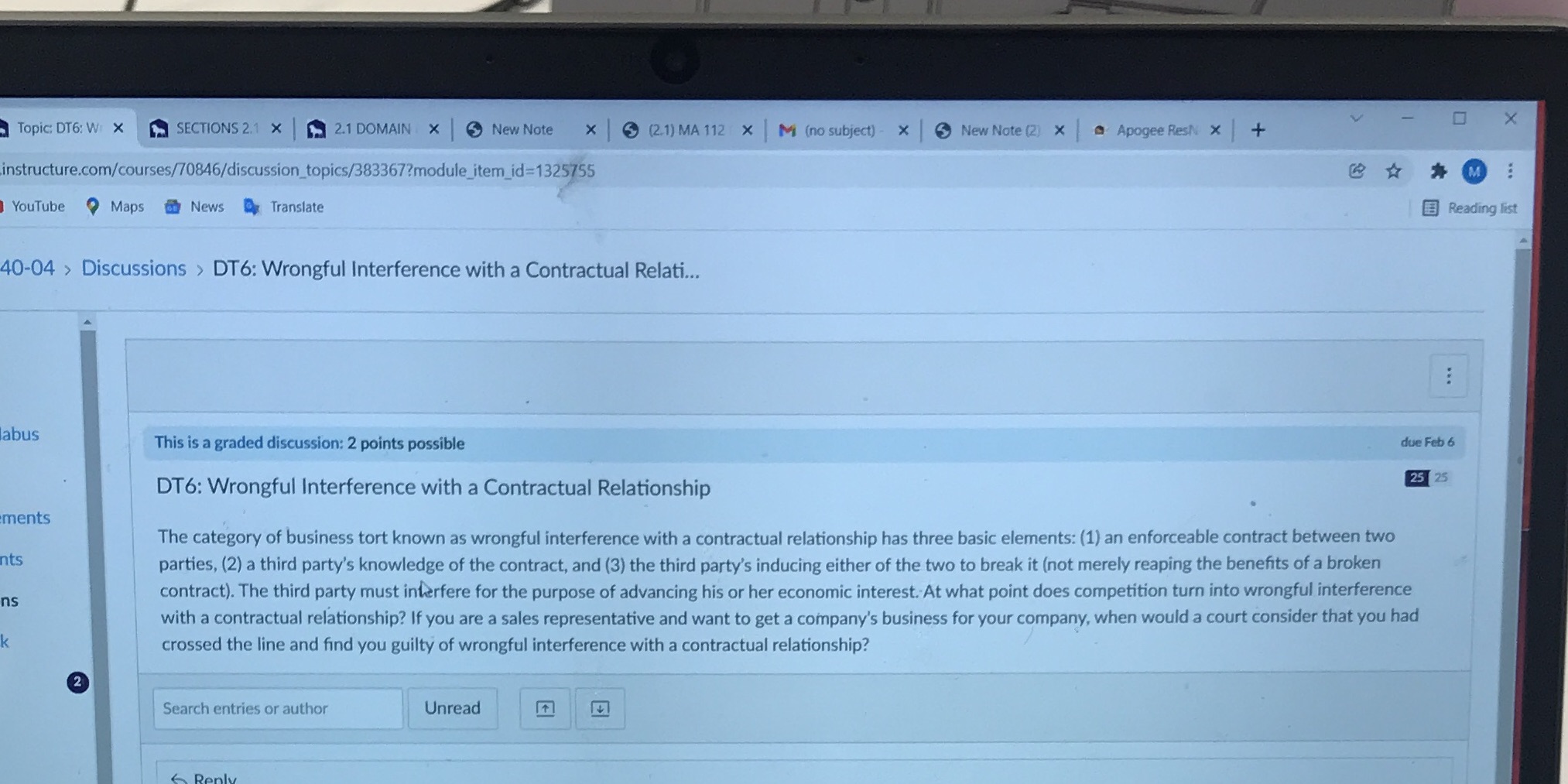 DOMAIN X New Note X (2.1) MA 112 X M (no subject)