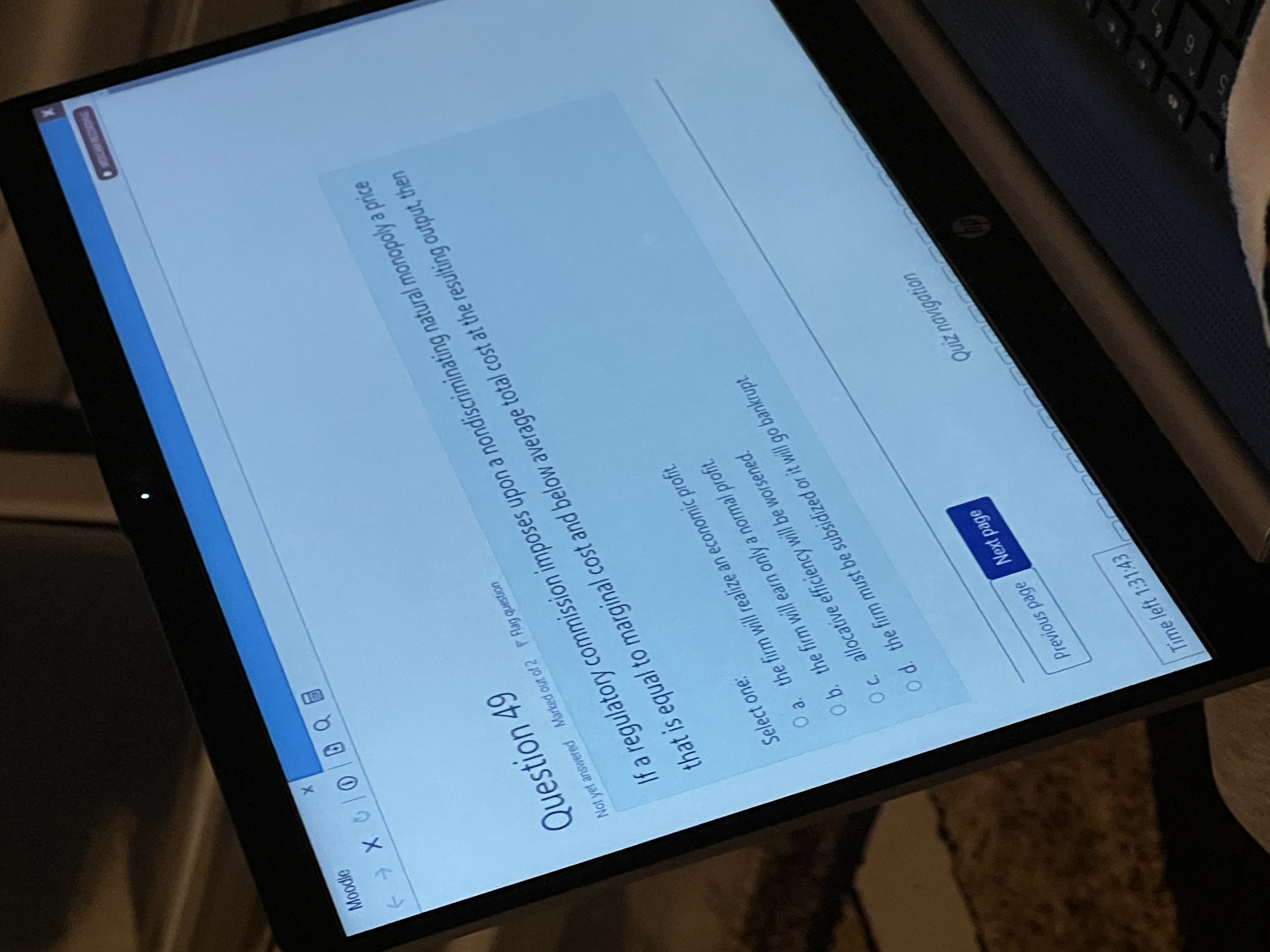 O c. $24; $27.33 O d. $30; $20.50 oft 1:32:31Moodle X Price