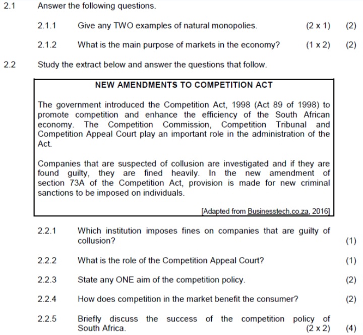 new project? (2 x 2) (4) 2.4 Differentiate between productive inefficiency and