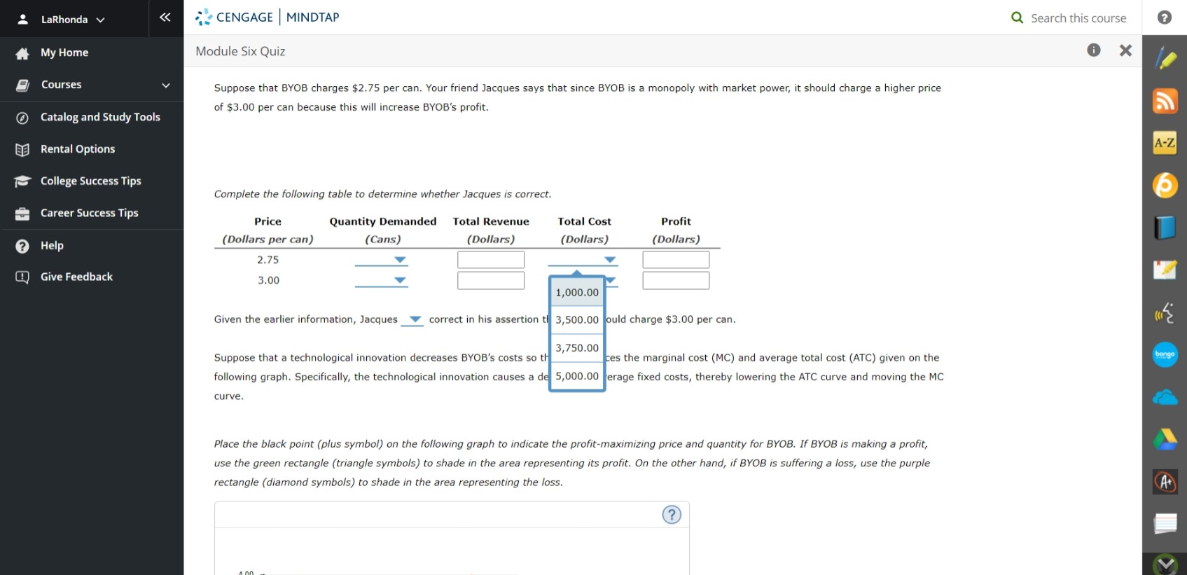 MINDTAP Module Six Quiz BYOB is a monopolist in beer production and