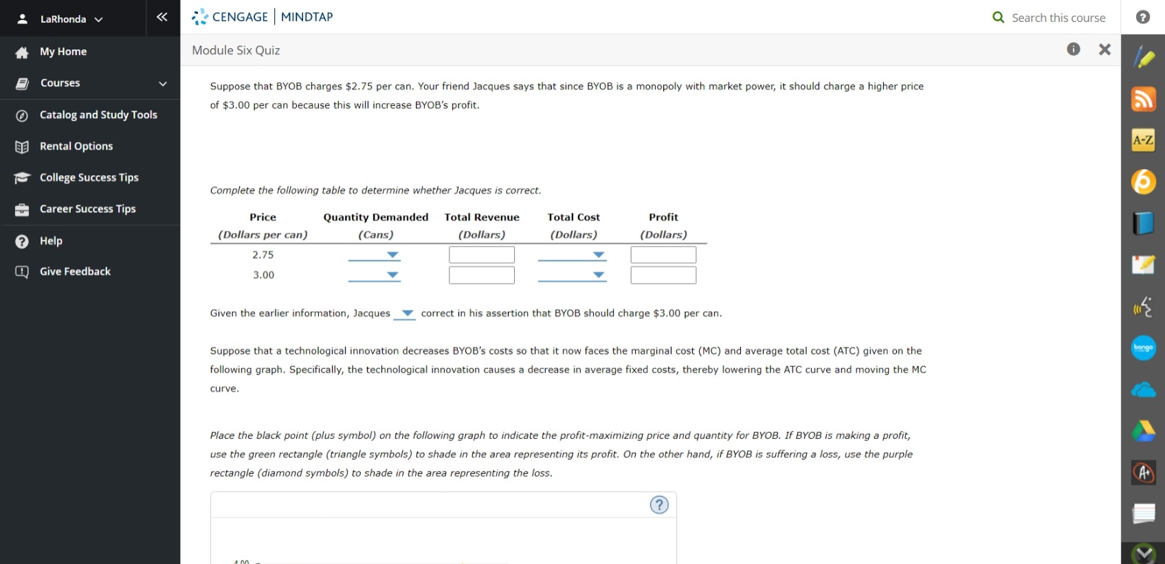 can to all customers. The following graph shows the marginal cost (MC),