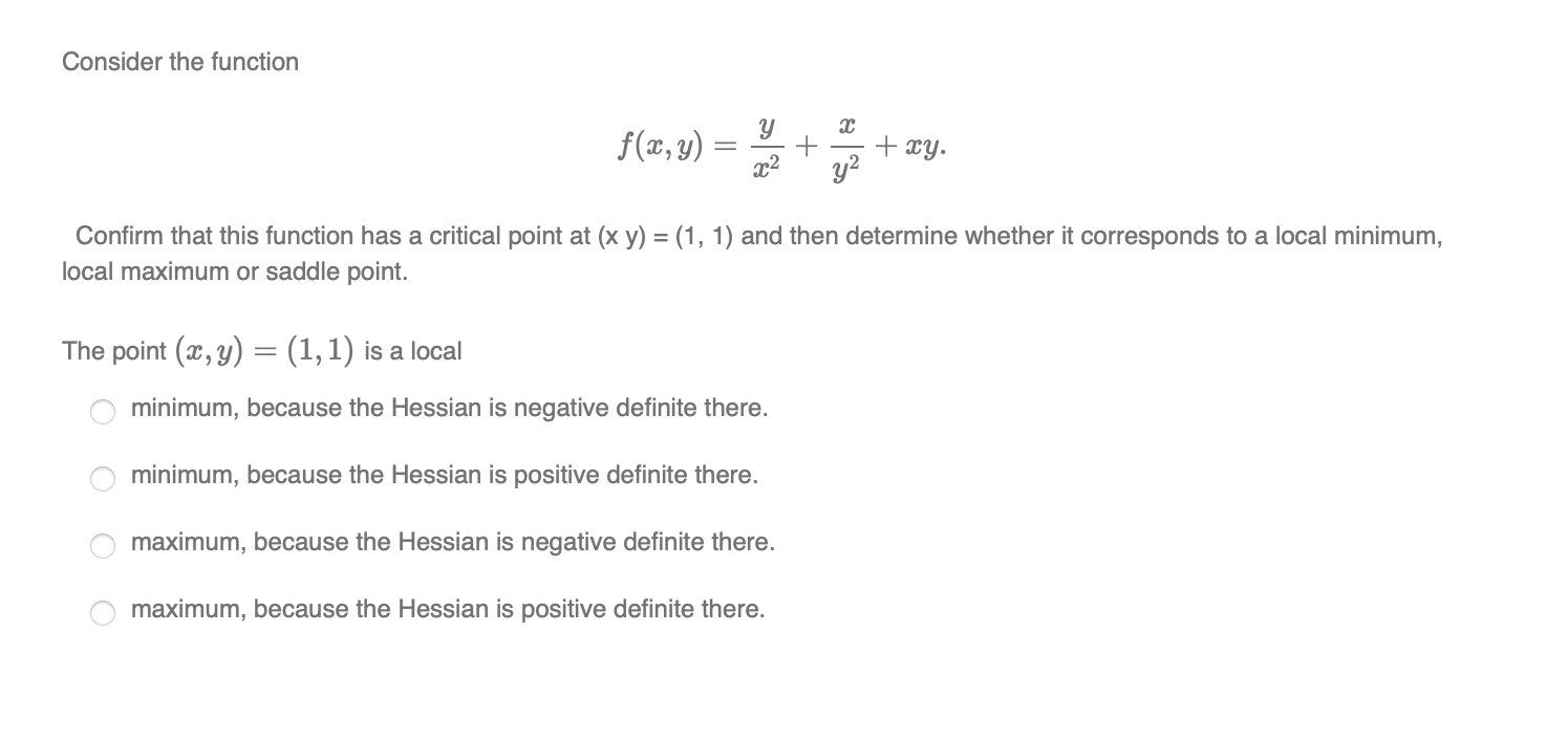  Consider the function .7: _2 Confirm that this function has a