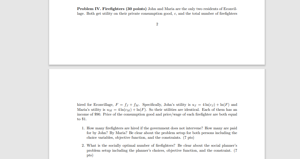 Please, I need urgent help with this public econ problem. Problem