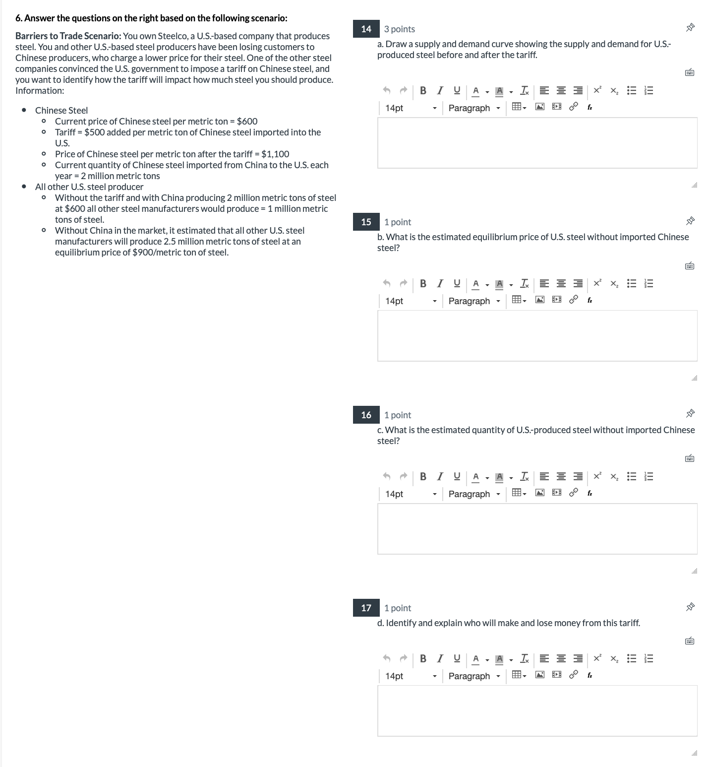  6. Answer the questions on the right based on the following