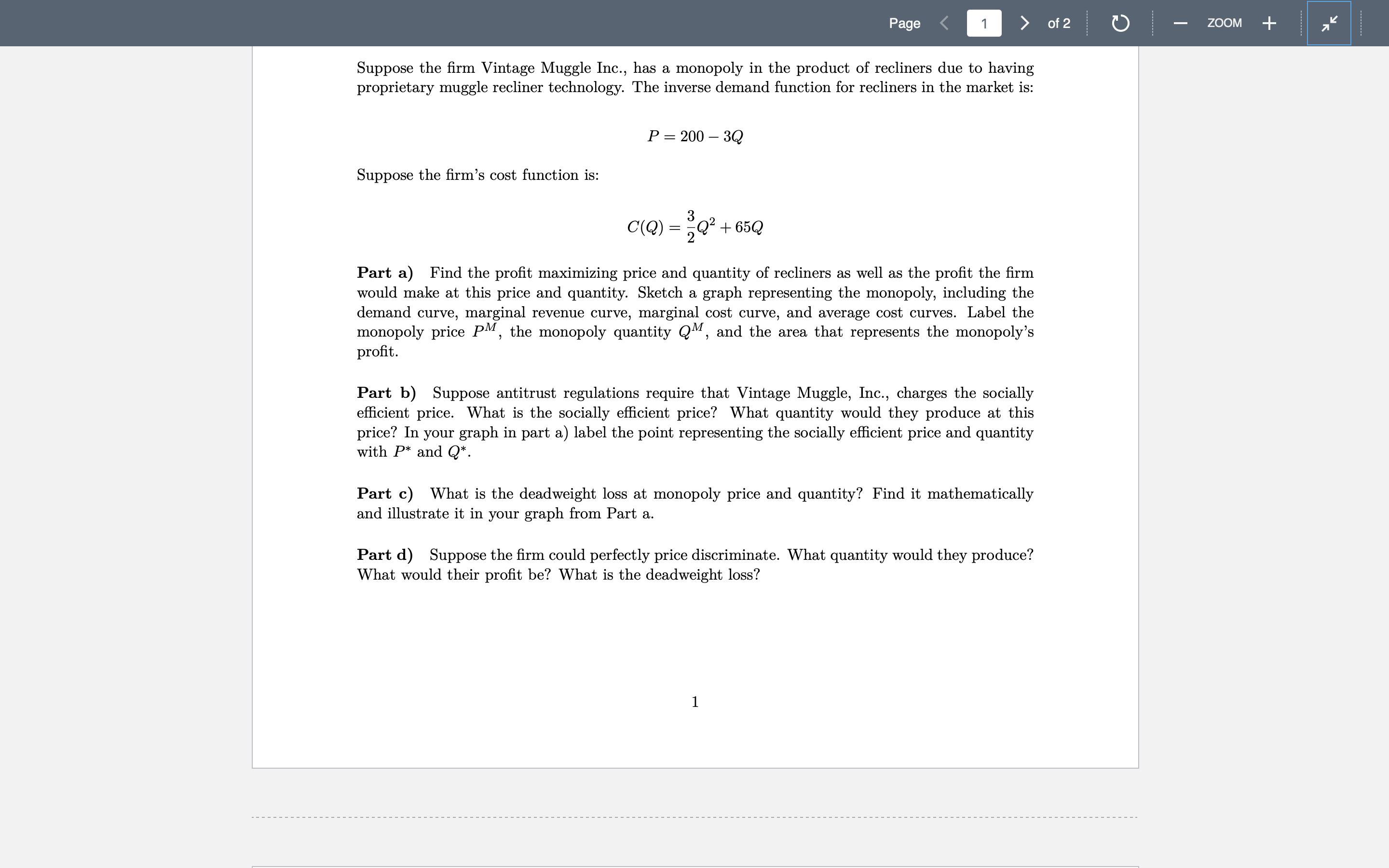  Please help! Page a > of2 O ZOOM + Suppose the