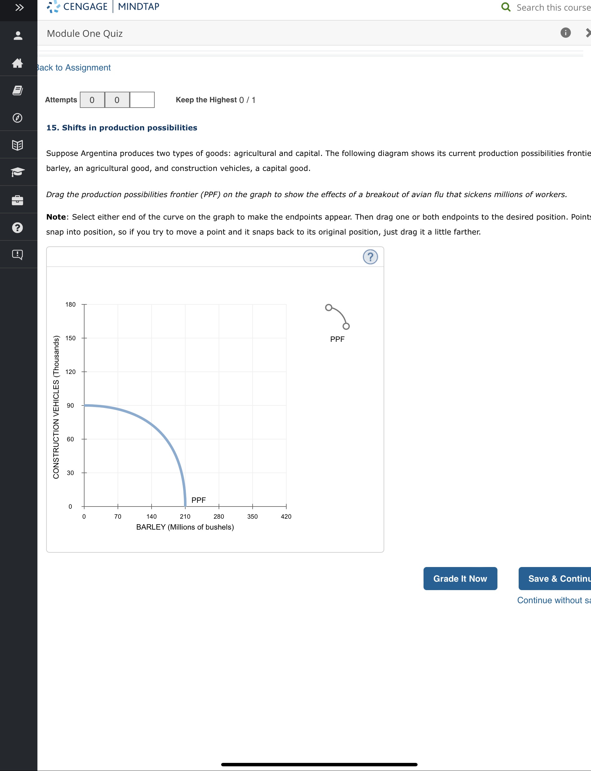  a: CENGAGE | MINDTAP Q Search this course Module One Quiz