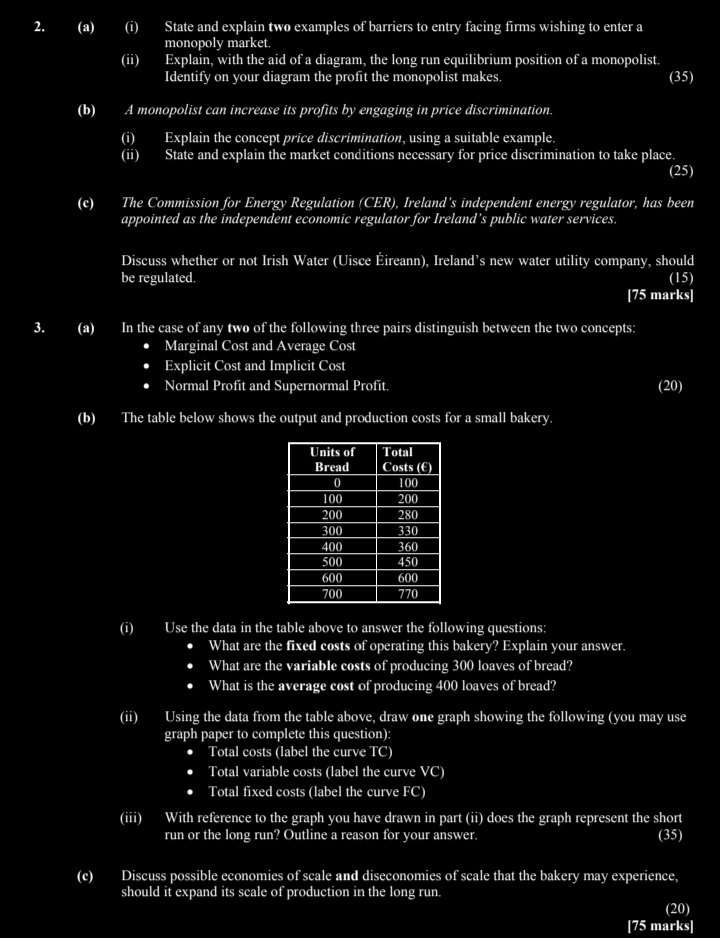 the aid of a diagram, the long run equilibrium position of a