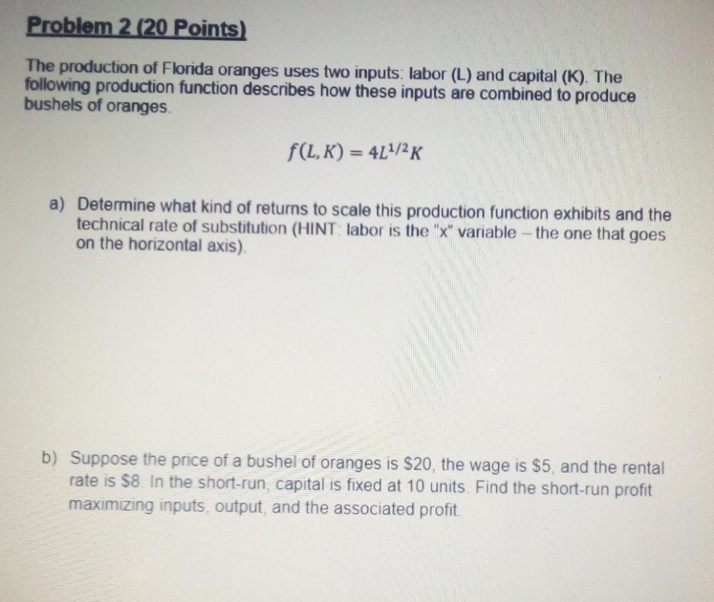 = LI/4K1/4. A widget sells at price P = 16. A unit