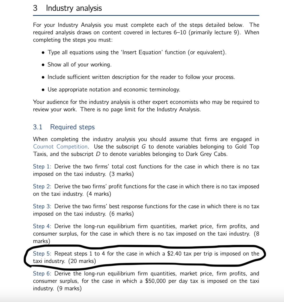  Hi, could you help me with Step 5, please? 3 Industry