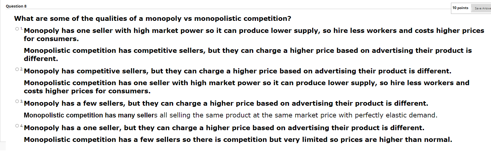 up must come down, obviously! 0"'1ch costs lead AC costs. Question 4