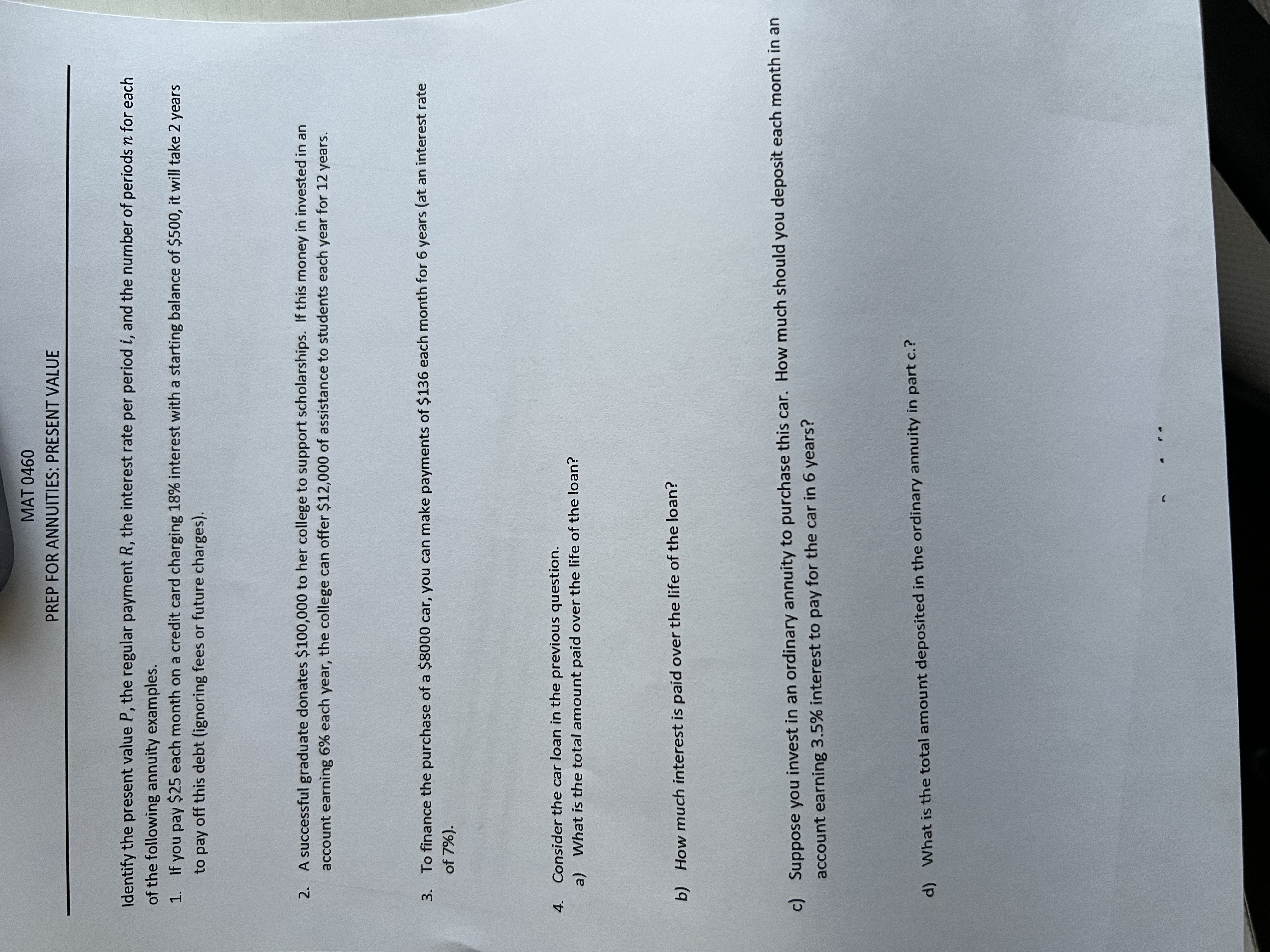P, the regular payment R, the interest rate per period i, and