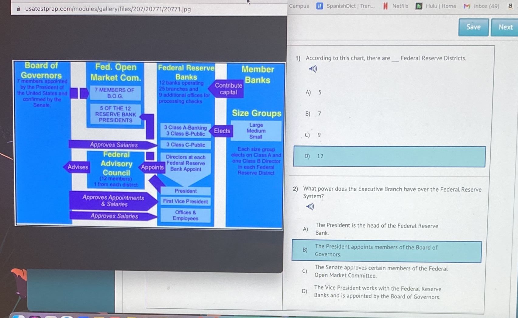 | Tran... Netflix h Hulu | Home M Inbox (49) a Campus