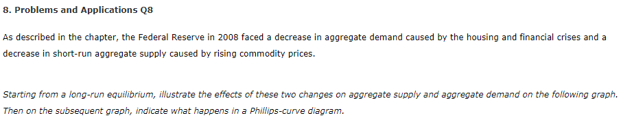 eiacts of these two changes on aggregate supply and aggregate demand an