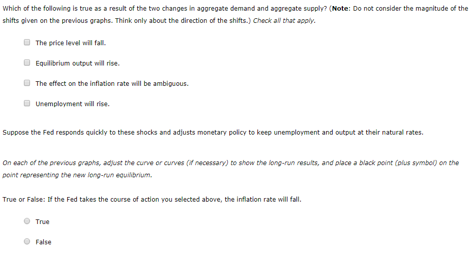 Price Level A LRAS Aggregate Demand -+ Long-Run Equilibrium Quantity of OutputWhich