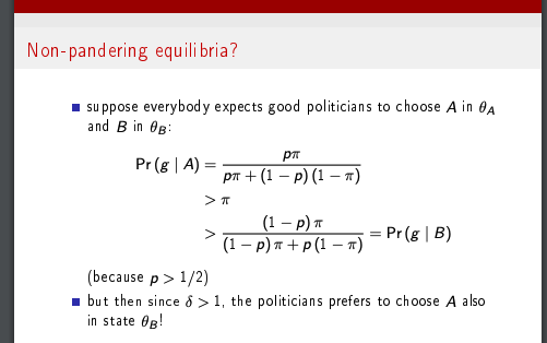 a voter and you expect that type 3 politicians always select alternative