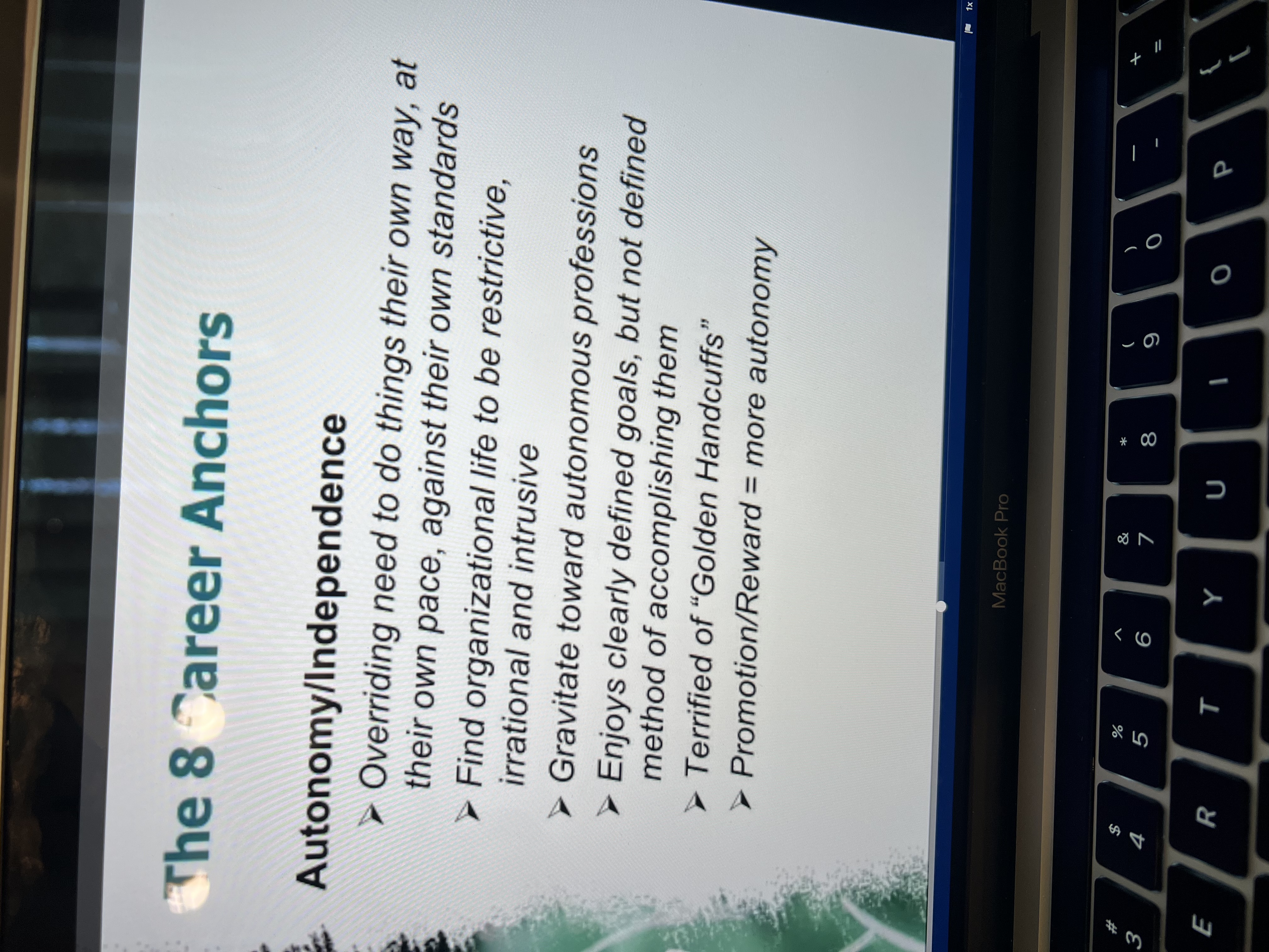 "turned on" is the exercise their talents and the satisfaction of knowing