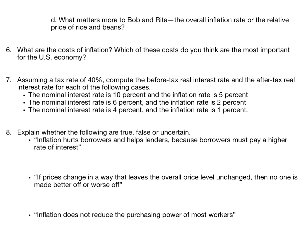 variables and give two examples of each. According to the principle of