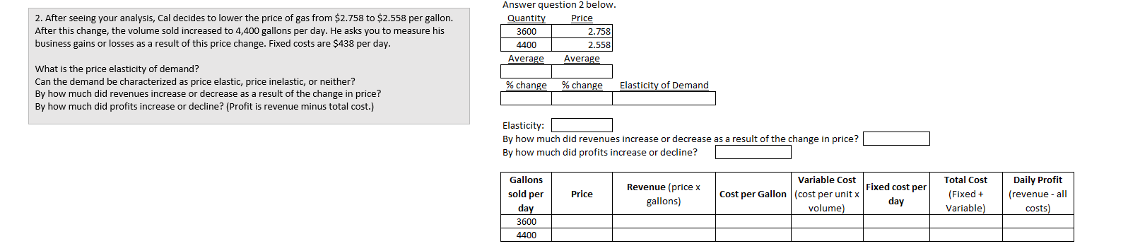 of gas from $2.758 to $2.558 per gallon. After this change, the
