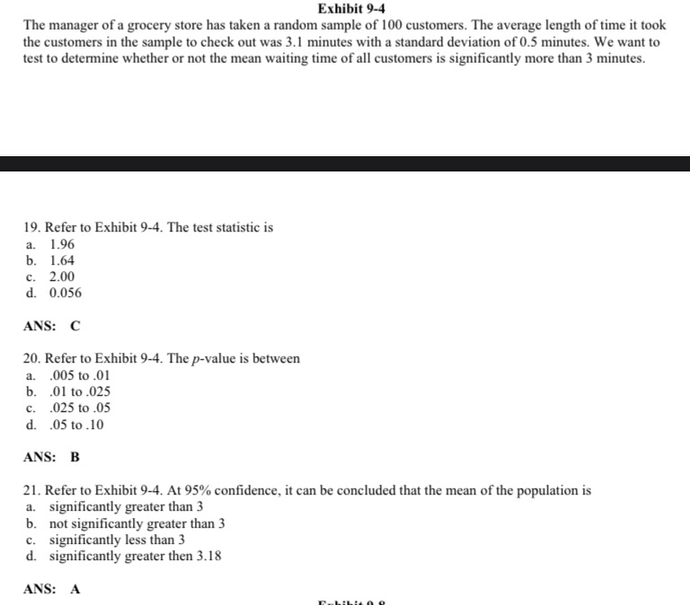 I want it step by step & the p-value how do