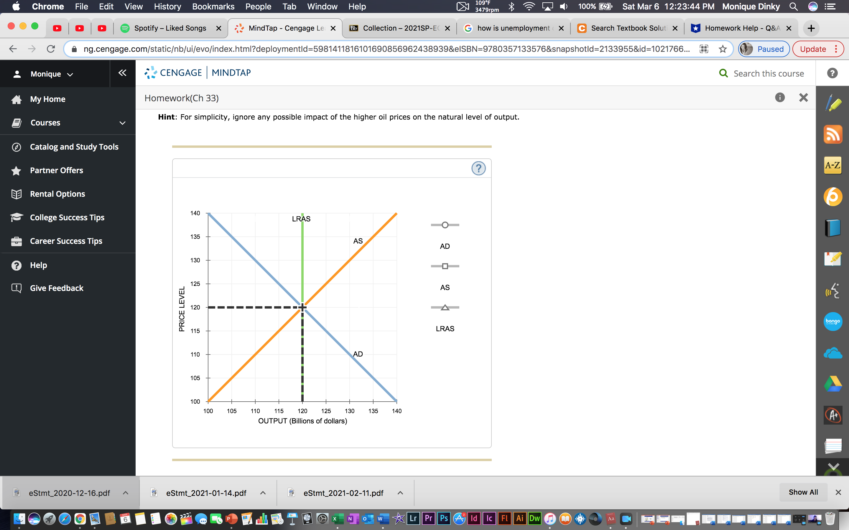 G how is unemployment ( X C Search Textbook Solut X Homework