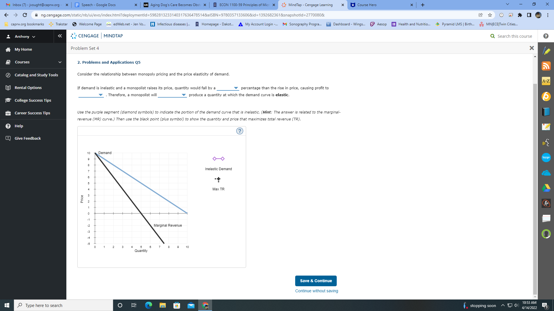 Docs X UE Aging Dog's Care Becomes Obst: x | ECON 1100-59